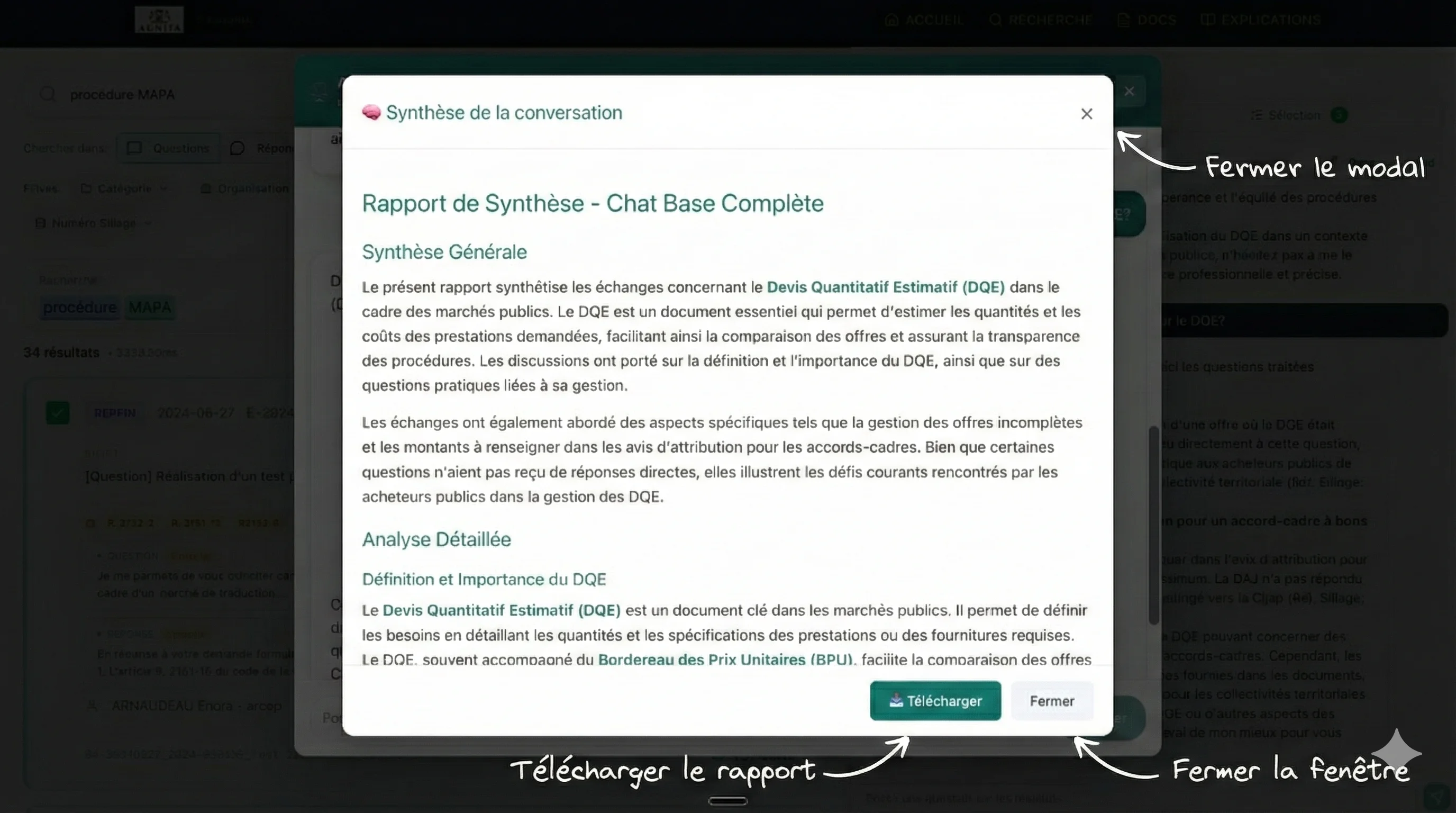 Synthese de fiche