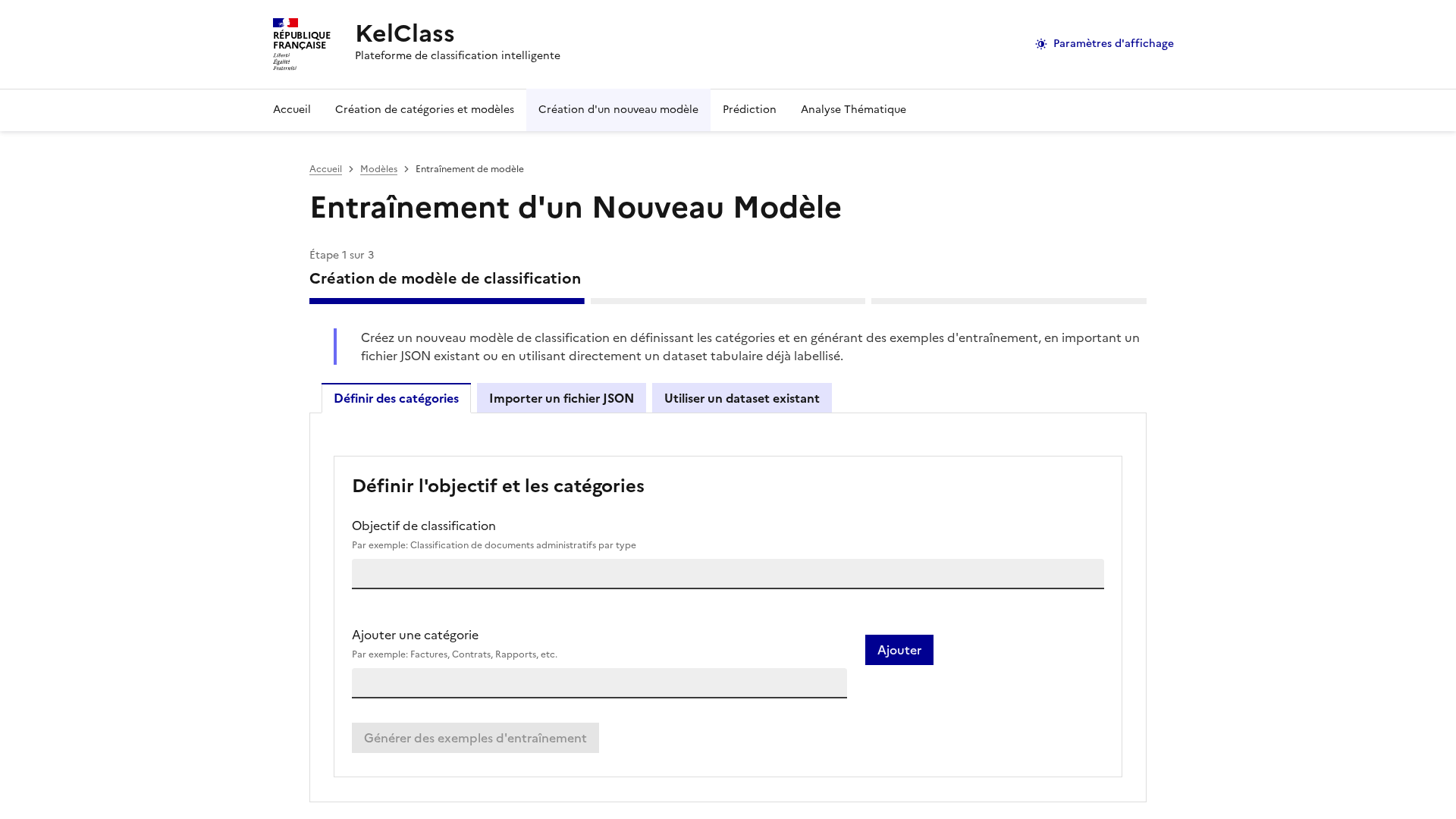 Entrainement modele