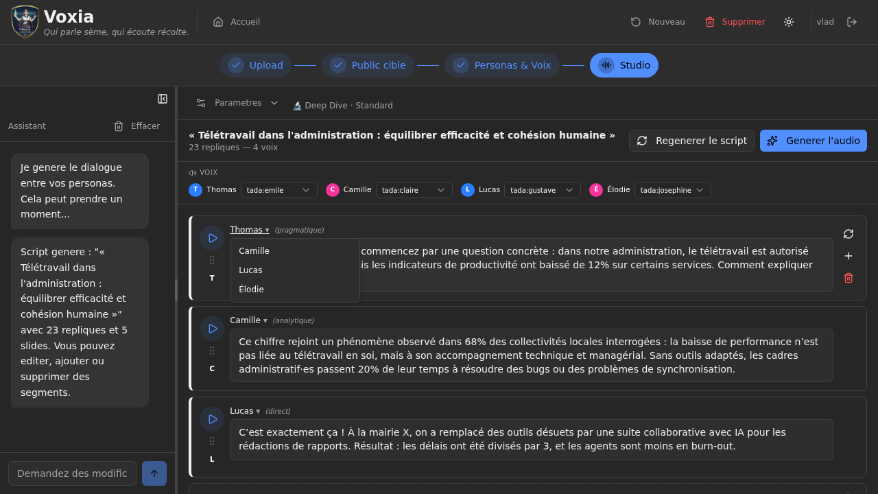 Changement intervenant