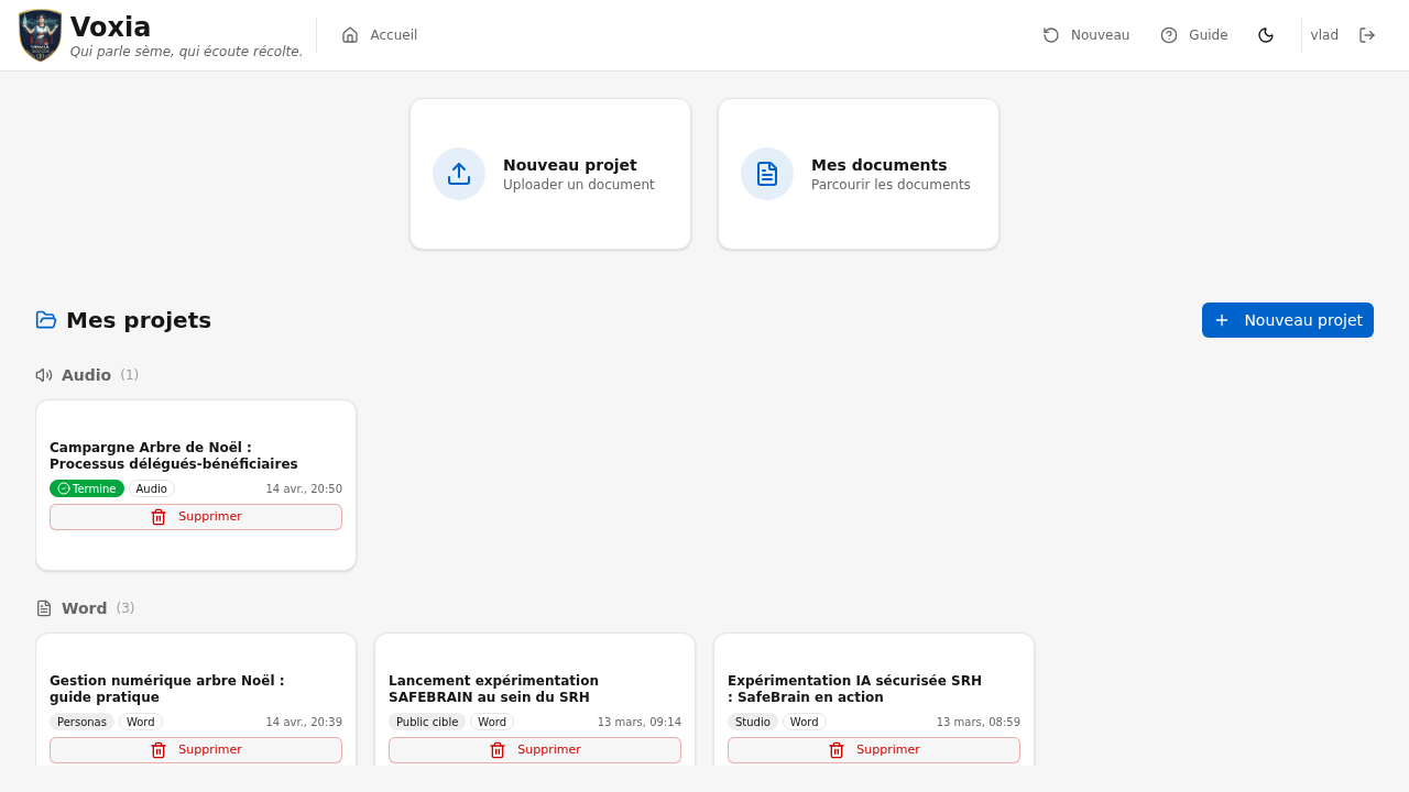 Dashboard Voxia